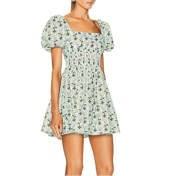 Agua By Agua Bendita Caramelo Herbal Print dress - Picture 2 of 10